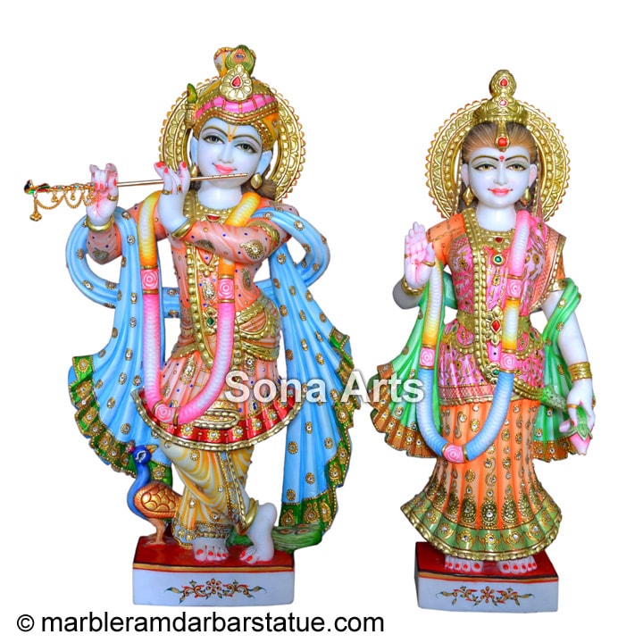 Marble Radha Krishna Deity