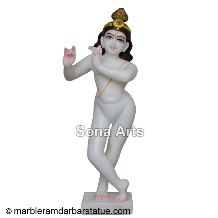 Marble isckon Krishna idol