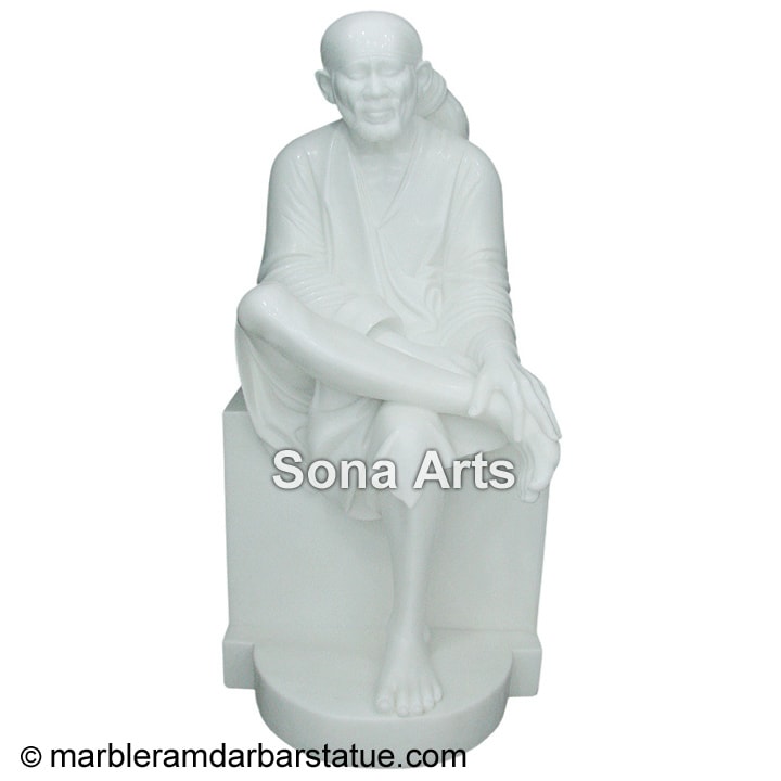 White Marble Lord Sai Baba Statue