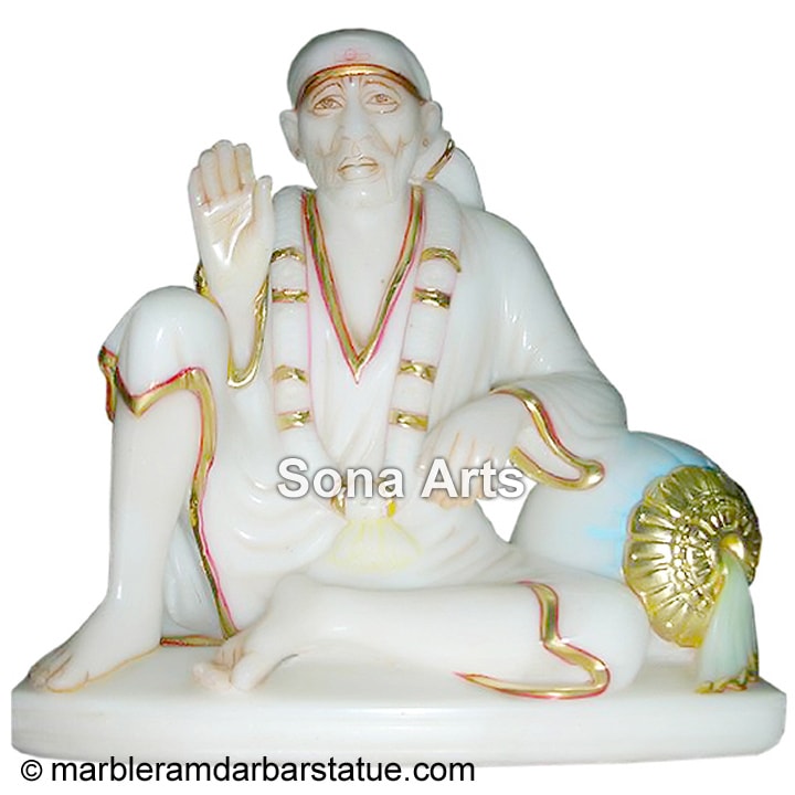 Marble Dwarkamai Sai Baba Statue