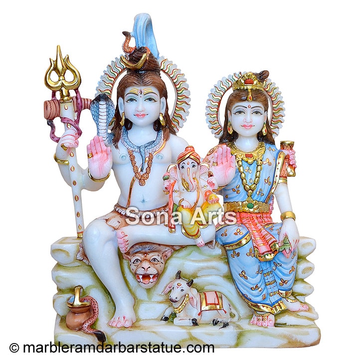 Marble Gauri Shankar Statue