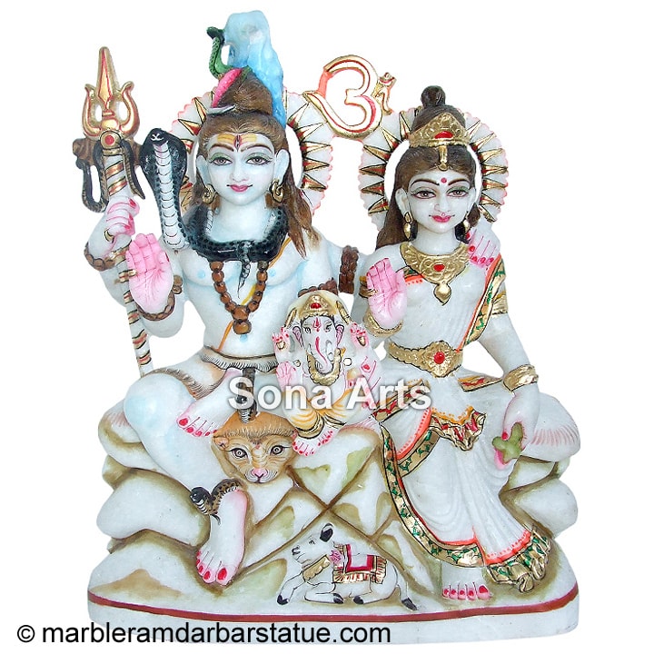 Marble Shiv Parvati Statues Exporter