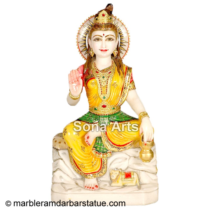 Marble Parvati Statue