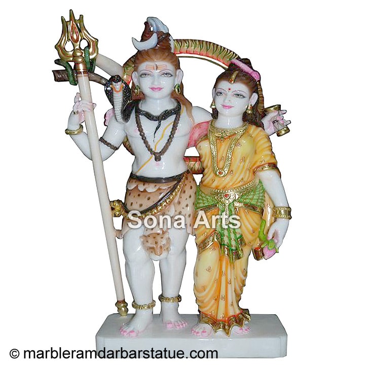 Shiva and Parvati Sculpture