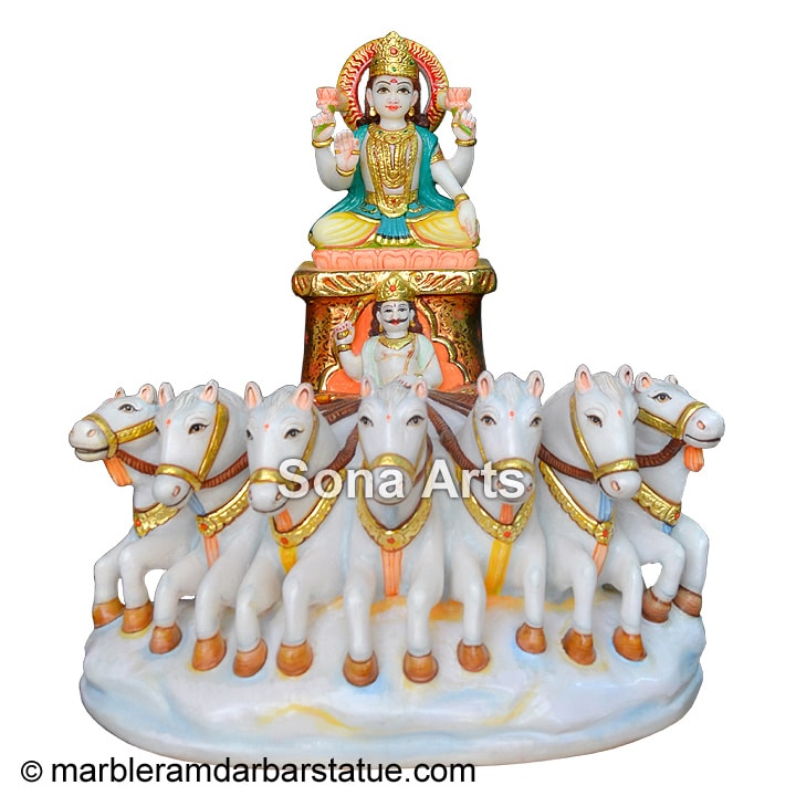 Marble Surya Dev Murti