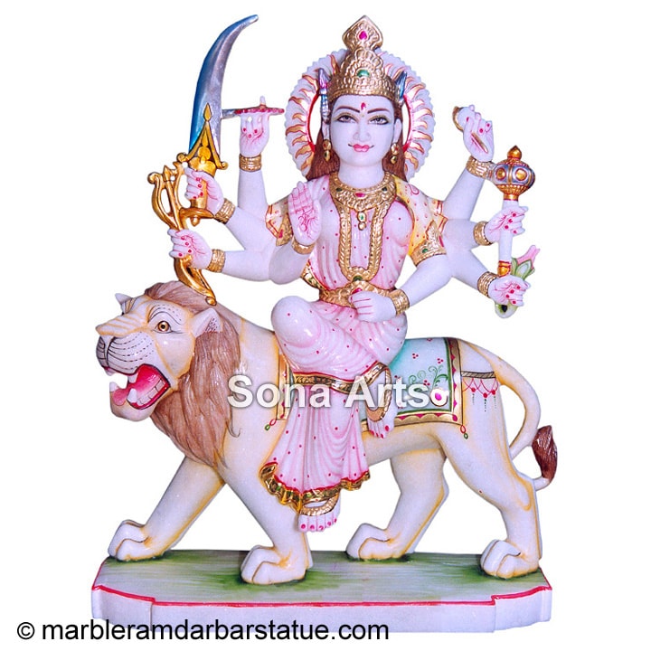 Marble Durga Maa Goddess Statue