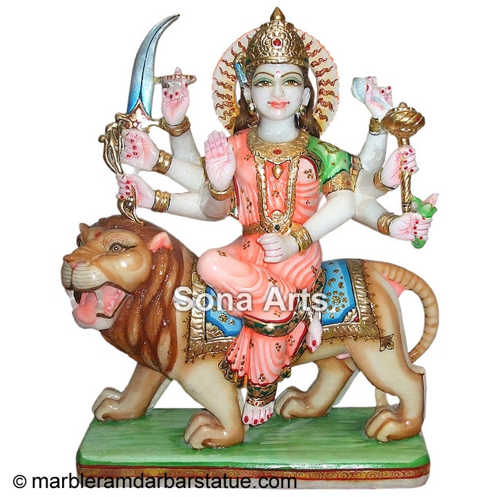 Goddess Durga Mata Marble Moorti