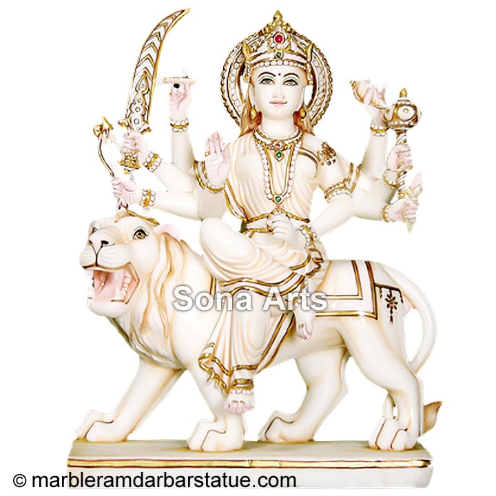 Marble Durga Mata Statue