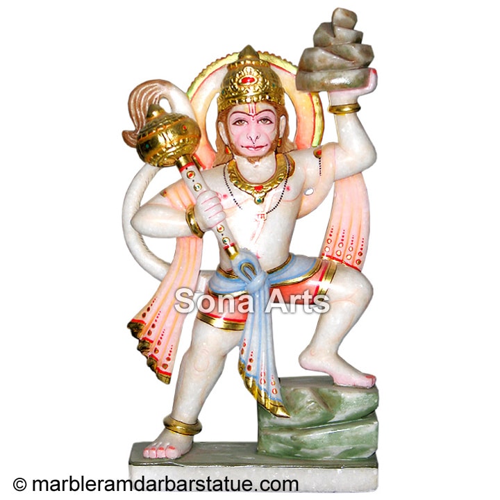 Marble Veer Hanuman statue