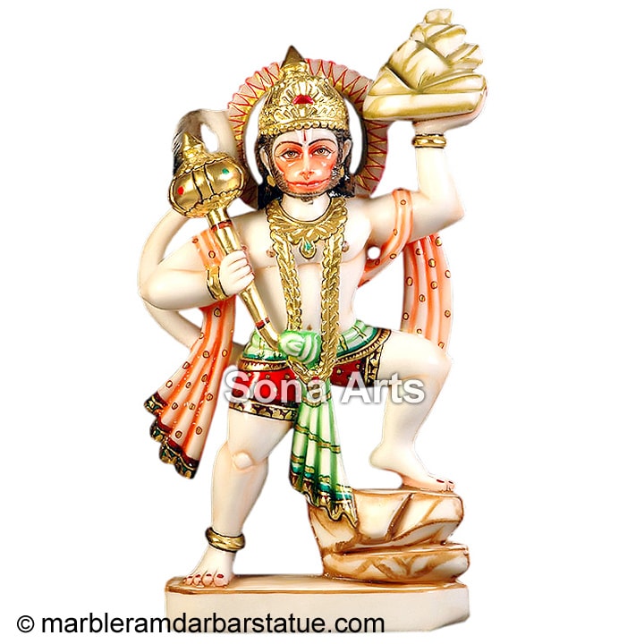 Marble Lord Veer Hanuman Sculpture