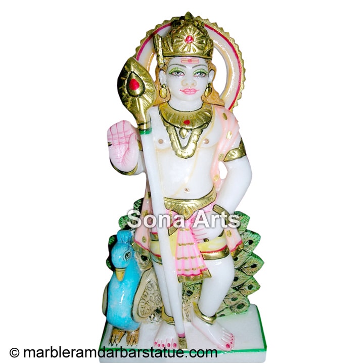 Marble lord Murugan Idols