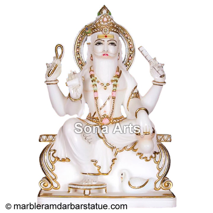 Marble Vishwakarma Maharaj Statue