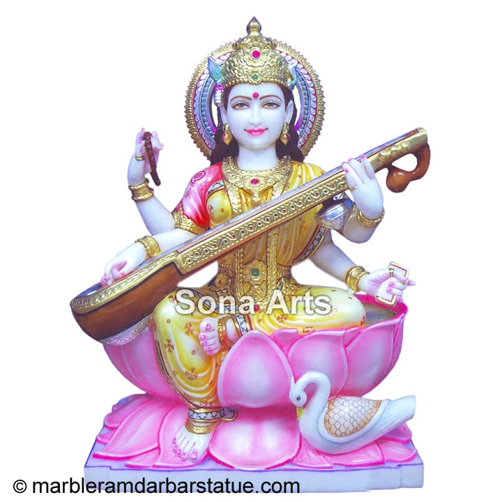 Marble Saraswati Statue