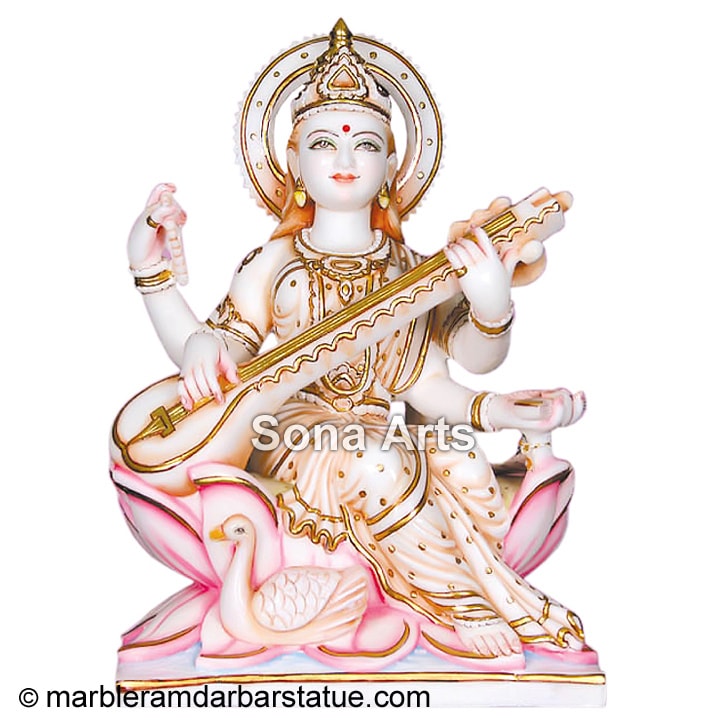 Marble Saraswati Murti