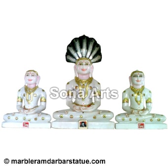 White Marble Mahavir Jain Statue