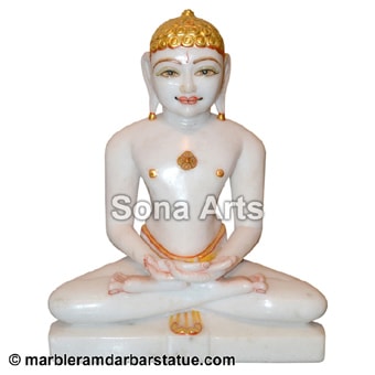 White Marble Jain Mahaveer Statue