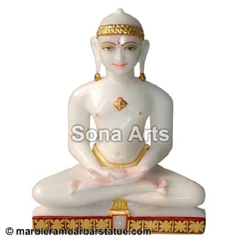 Lord Marble Mahavir Swami Statue