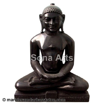 Black Marble Mahavir Swami Idol