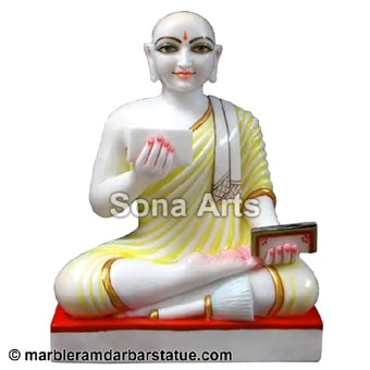 Marble Gautam Swami Statue