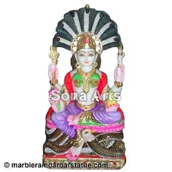 Jain Padmavati Marble Statue