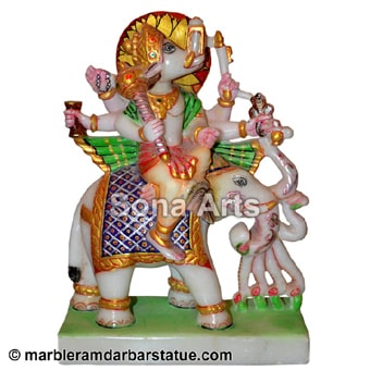 Marble Manibhadra Veer Moorti