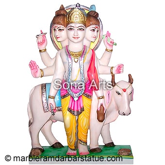 Marble Dattatreya Statue