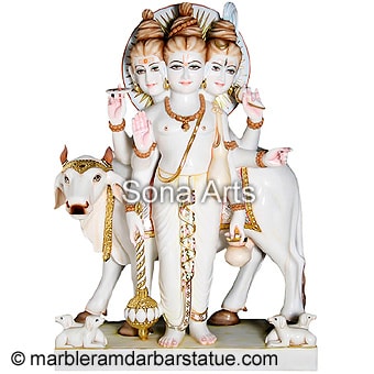 Makarana Marble Statue Dattatreya