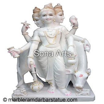 White Marble Dattatreya Idols