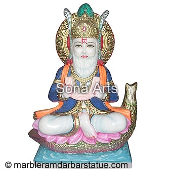 Marble God Jhulelal Statue
