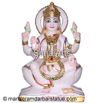 White Marble Lakshmi Maa Statue