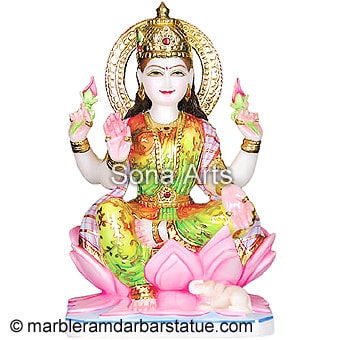 Marble Statue of Goddess Lakshmi