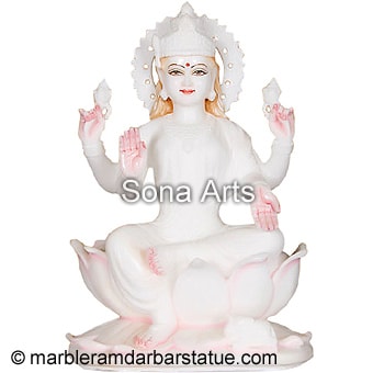 Makrana Marble Goddess Laxmi Mata Marble Statue