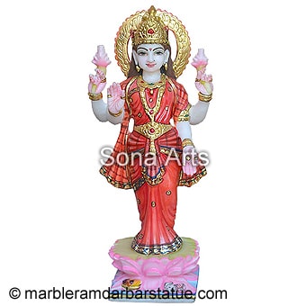 God Laxmi Marble Statue