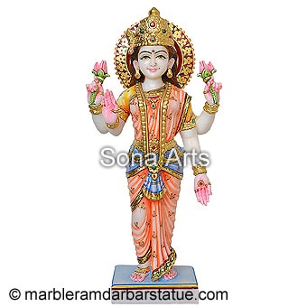 Makrana Marble Lakshmi Ji Statue