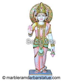 Traditional White Lakshmi Statue