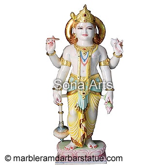 White Marble Vishnu Statue