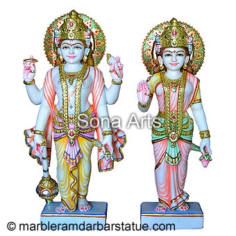 Marble Laxmi Narayan Statue