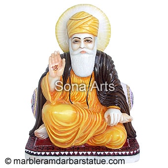 White Marble Guru Nanak Statue
