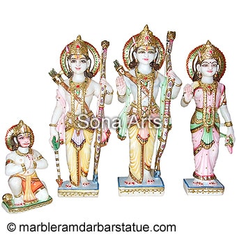 White Marble Ram Darbar God Statue