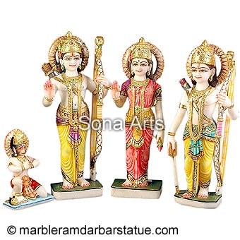 White Marble Ram Darbar Statue