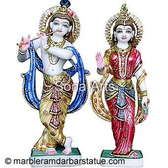 Exquisite Radha Krishna from Marble