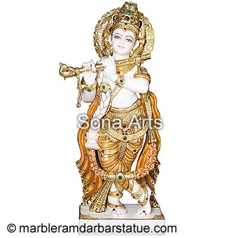 Marble Krishna Moorti