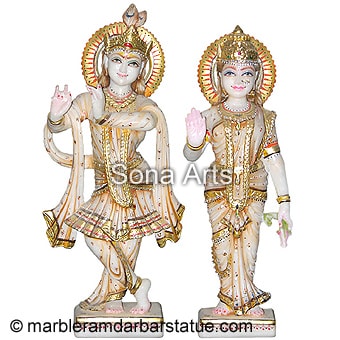 Radha Krishna Religious Marble Statues