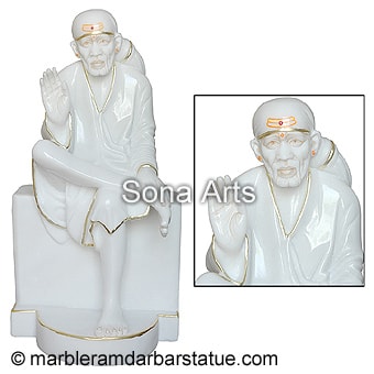 White Marble Shirdi Sai Baba Statue