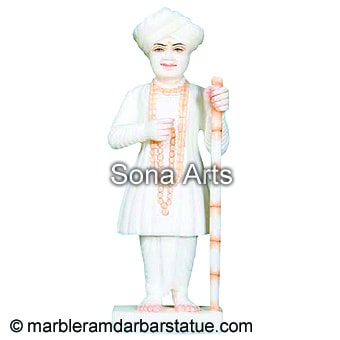 White Marble Jalaram Bapa Statue