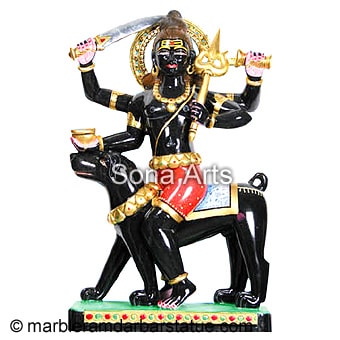Black Marble Kal Bhairav Statue