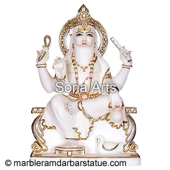 Marble Vishwakarma Maharaj Statue