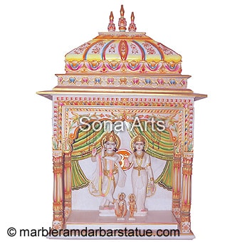 Stone Carving Marble Temple with Painting