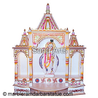 Indian Marble Carved Indoor Temple
