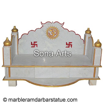 White Marble Singhasan